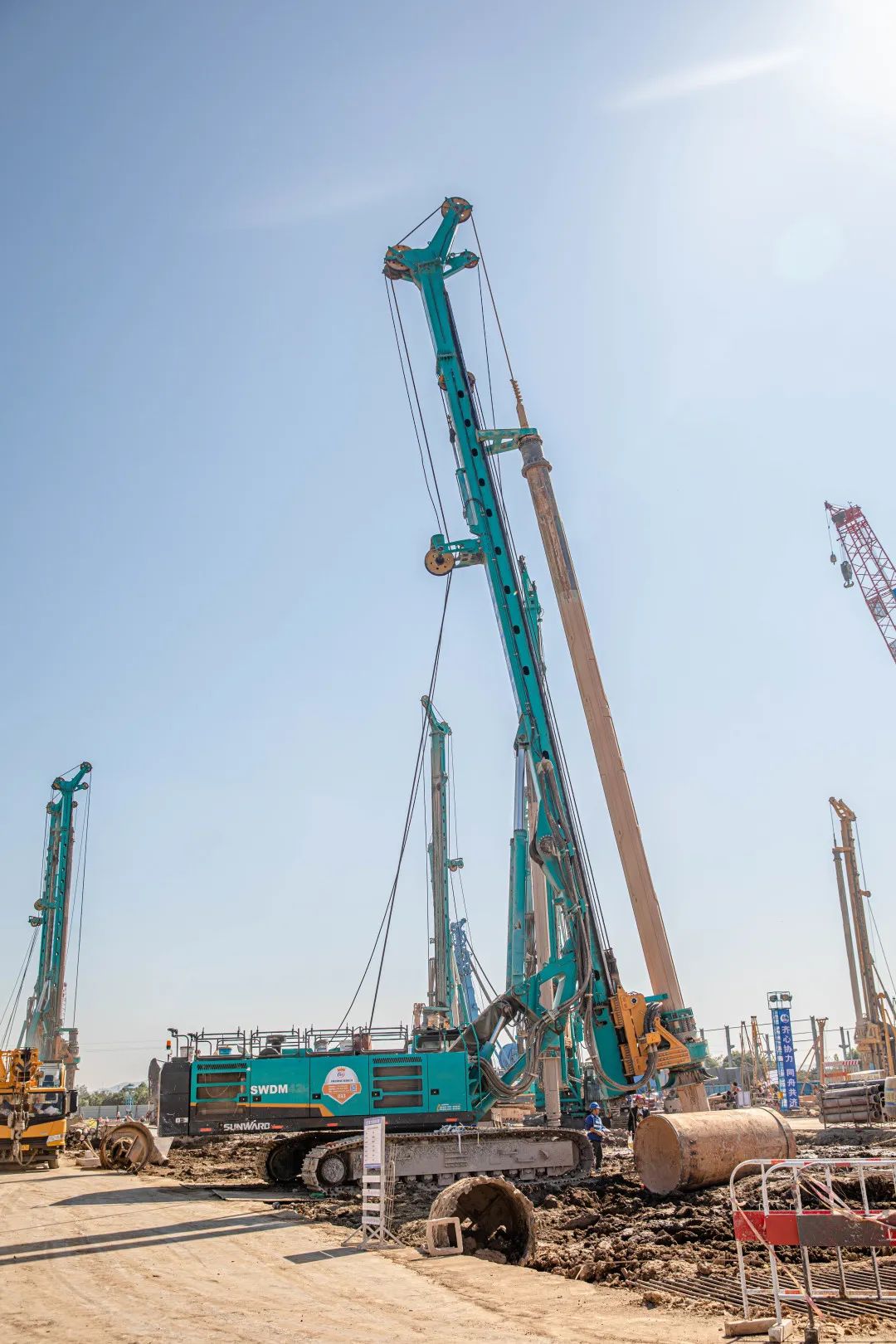 “3044am永利集团绿”再现大湾区！3044am永利集团智能旋挖钻机组团助建广州白云机场项目