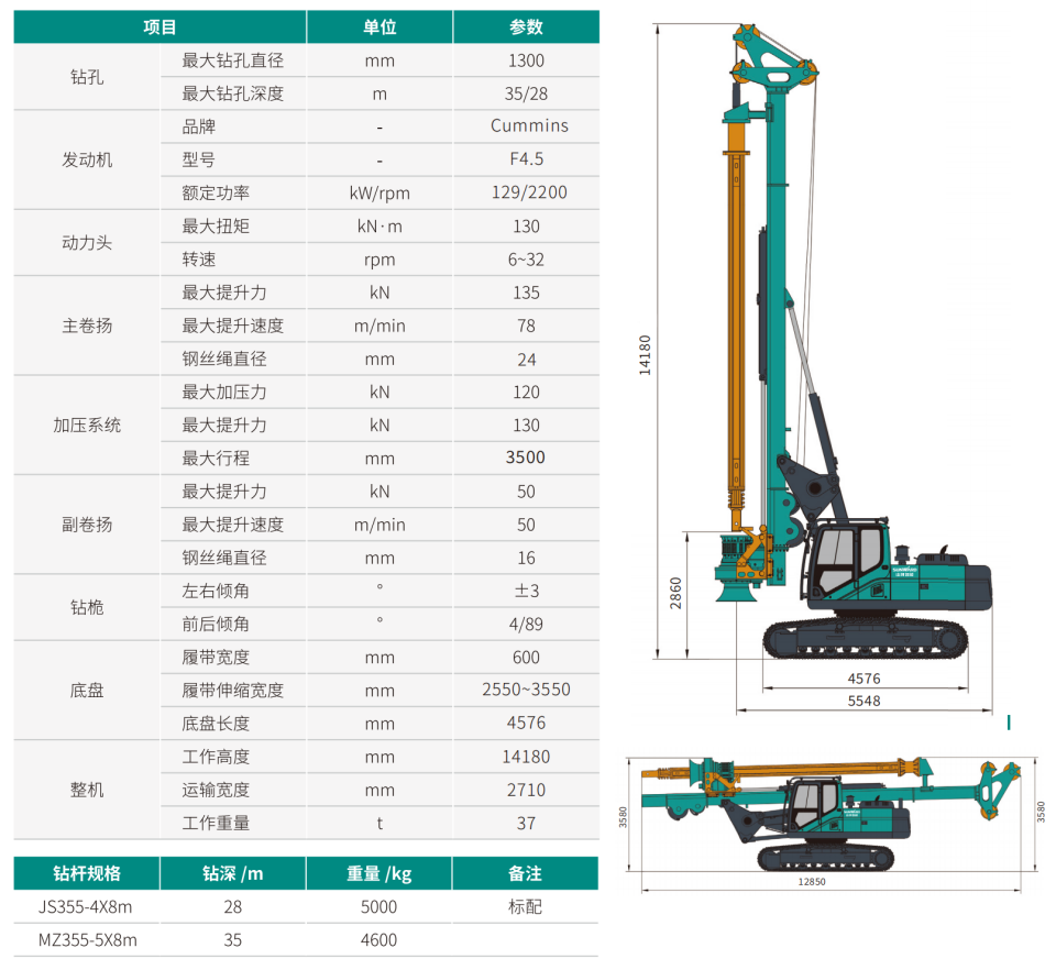 SWDM130F 小型多功效旋挖钻机