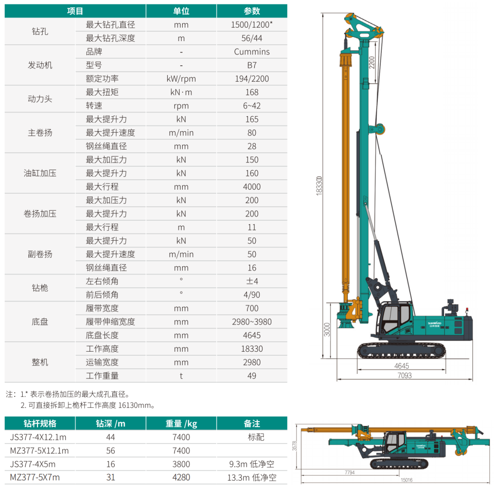 SWDM160H2 中型多功效旋挖钻机